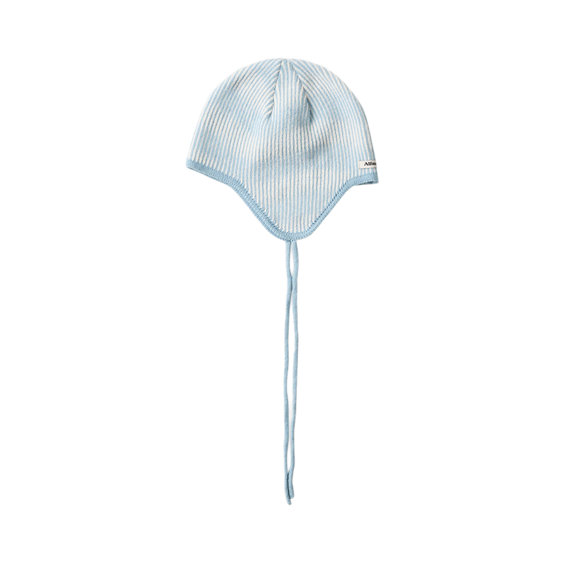 올인컴플리트 무아레 웨이브 이어플랩 비니 스카이 블루(Allincomplete Moire Wave Earflap Beanie Sky Blue)
