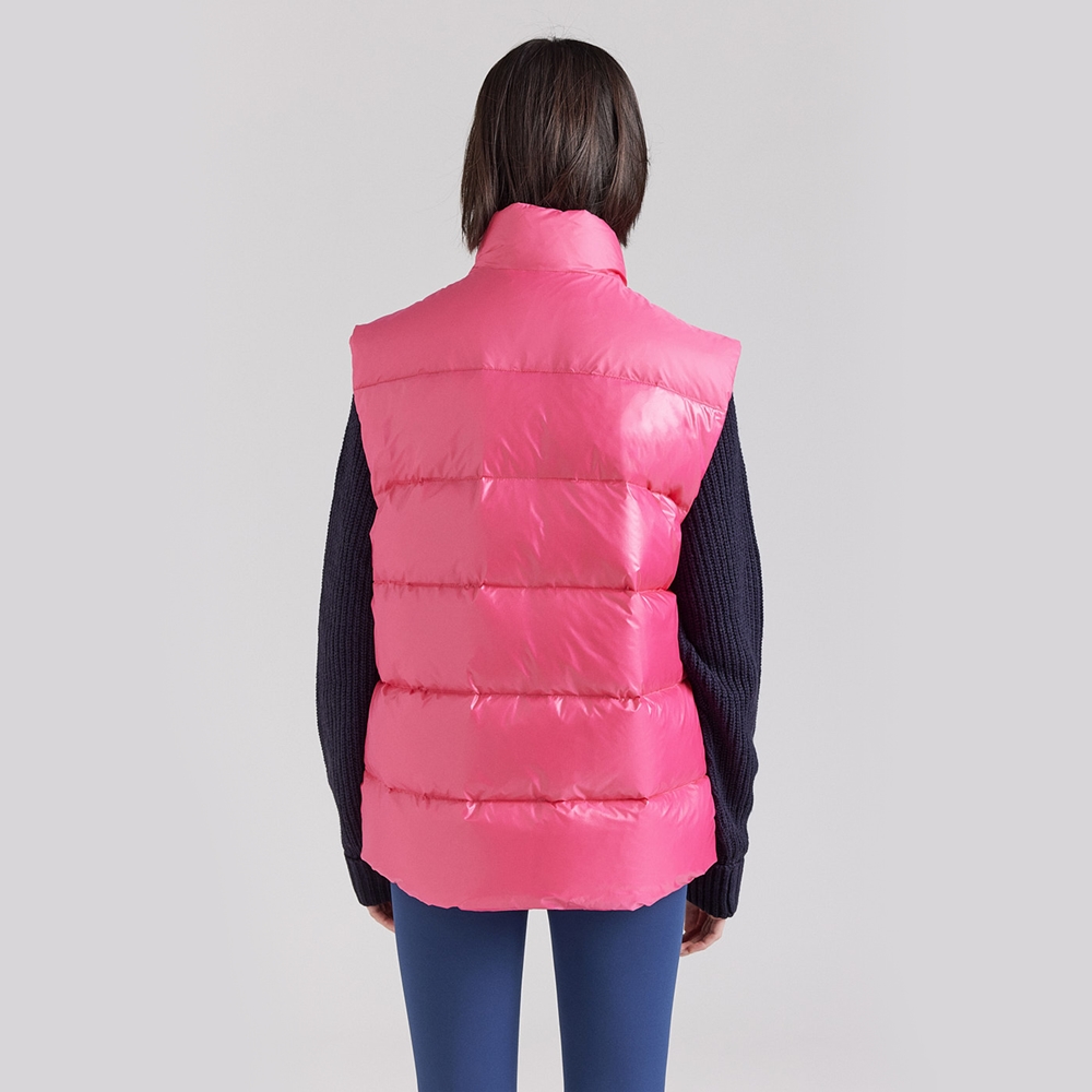 피레넥스 (24FW) 존 유니섹스 슬리브리스 다운 자켓 - 라즈베리 소르베(Pyrenex (24FW) JOHN Unisex Sleeveless Down Jacket - Raspberry Sorbet) - 4