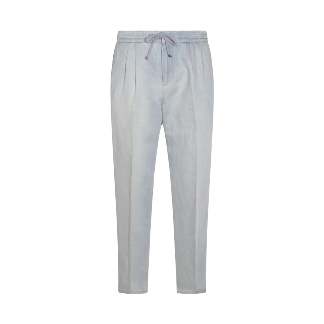 M239PE1710-C1460 Brunello Cucinelli Drawstring Denim Pants Light Blue