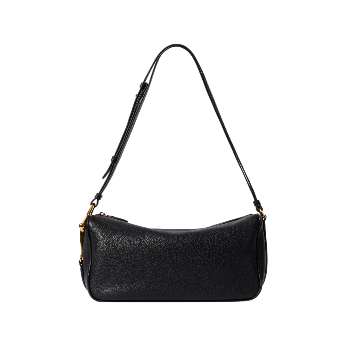 860787-AAFDM-1000 Gucci Half Horsebit Medium Shoulder Bag Black