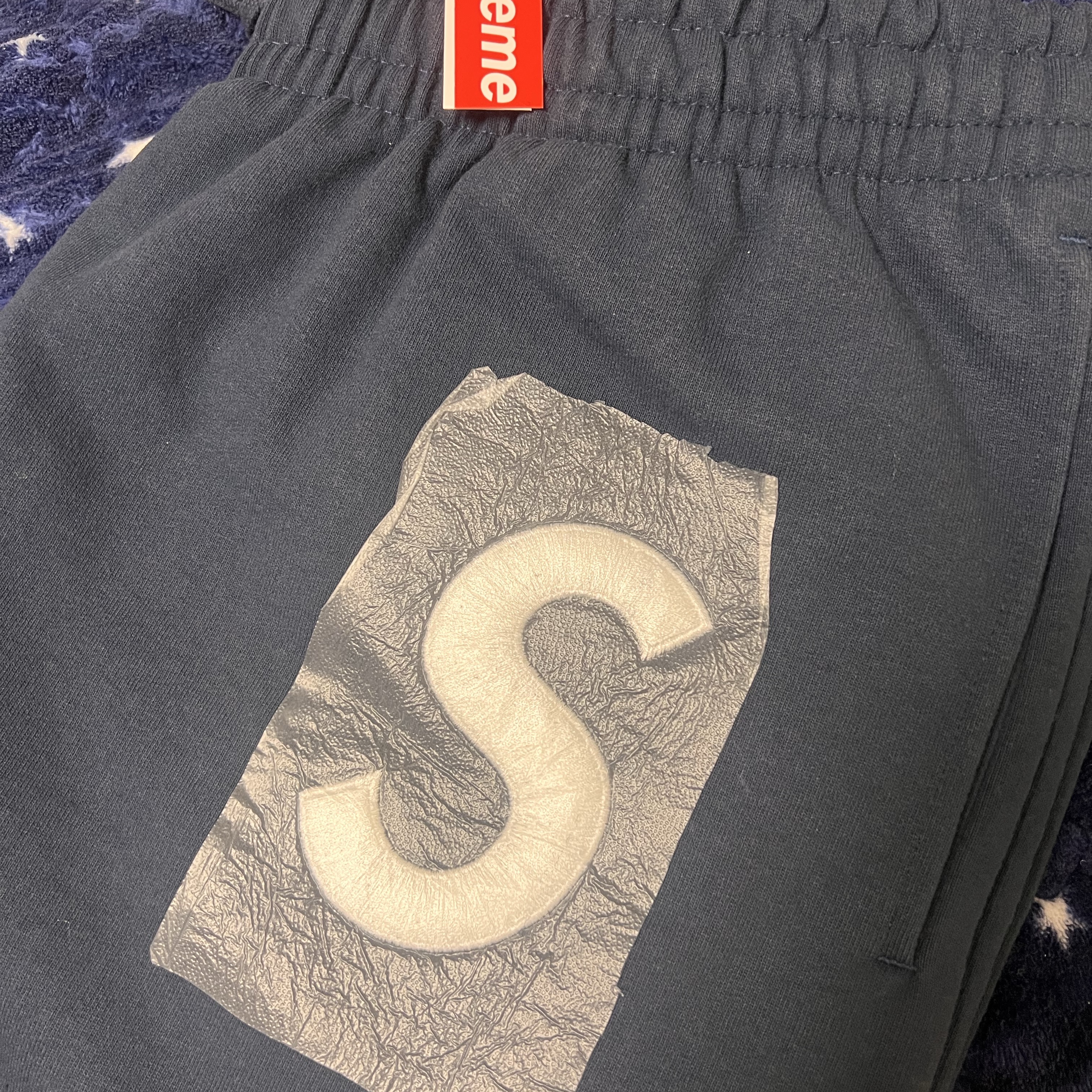 Supreme S Logo Sweatpant Navy - 25FW 착용 스타일 - 1
