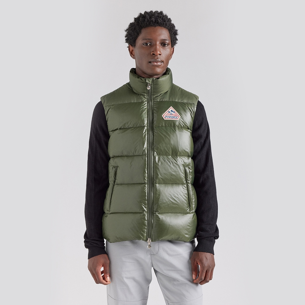 피레넥스 (24FW) 존 유니섹스 슬리브리스 다운 자켓 - 딥 카키(Pyrenex (24FW) JOHN Unisex Sleeveless Down Jacket - Deep Khaki) - 4