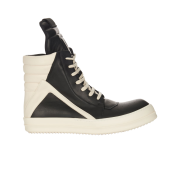 (W) Rick Owens Geobasket Leather Sneakers Black Milk