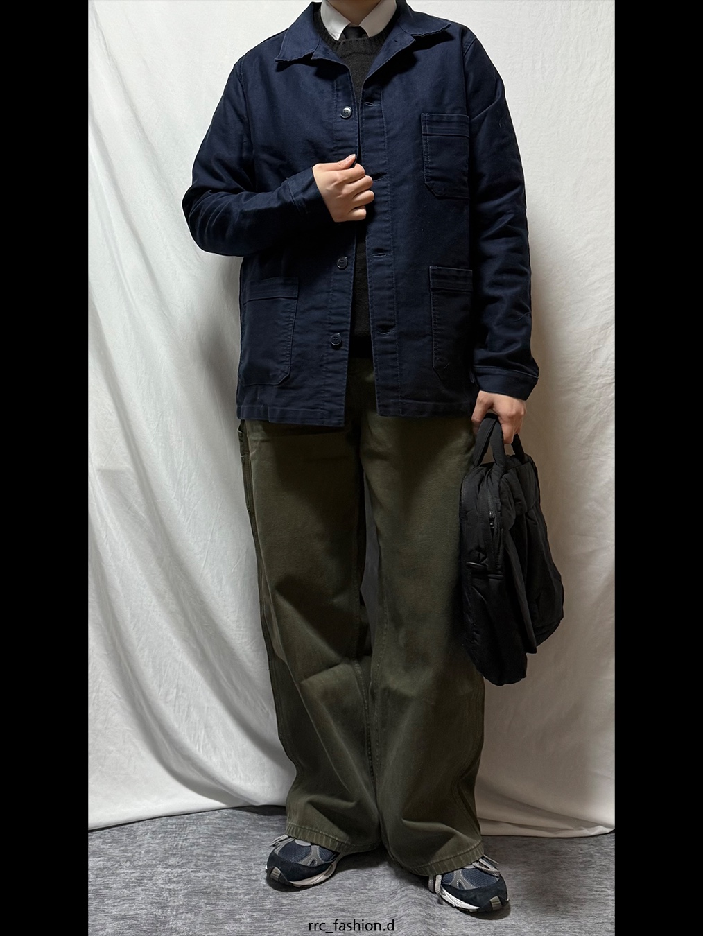 New Balance 991 Made in UK Navy 착용 스타일 - 1