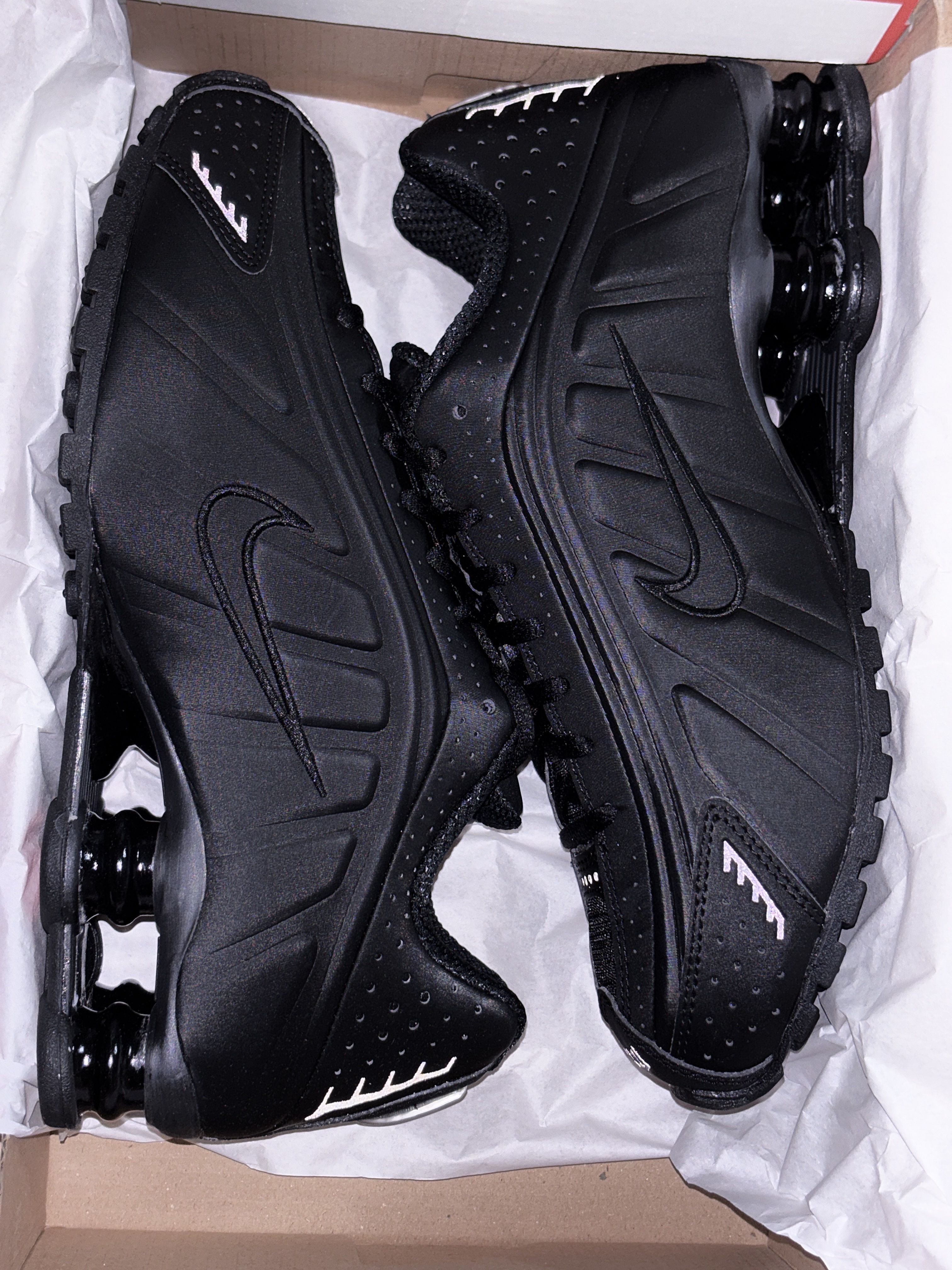 (W) Nike Shox R4 Black 착용 스타일
