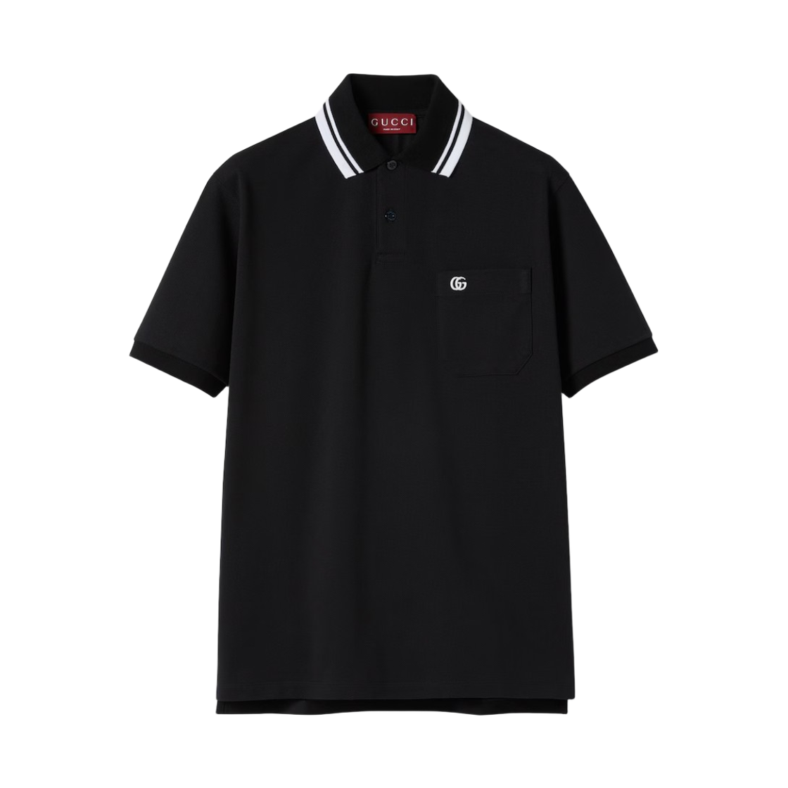 구찌 코튼 폴로 셔츠 블랙(Gucci Cotton Polo Shirt Black)