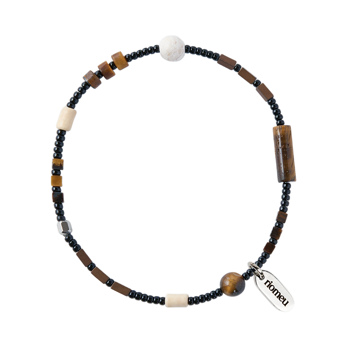 리오므 블론드 블랙 슬림 팔찌(Riomeu Blonde Black Slim Bracelet)