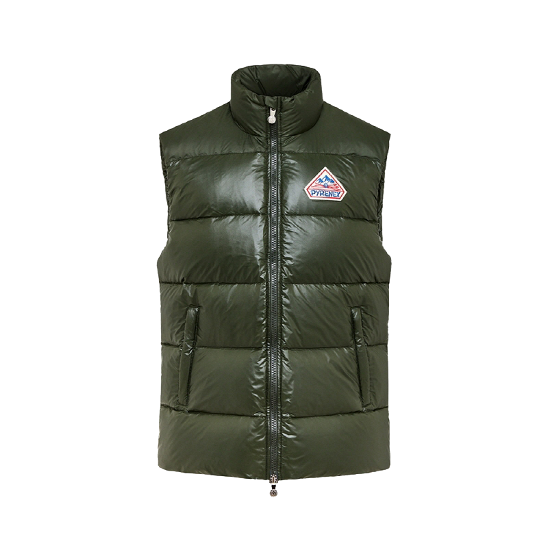 피레넥스 (24FW) 존 유니섹스 슬리브리스 다운 자켓 - 딥 카키(Pyrenex (24FW) JOHN Unisex Sleeveless Down Jacket - Deep Khaki) - 1