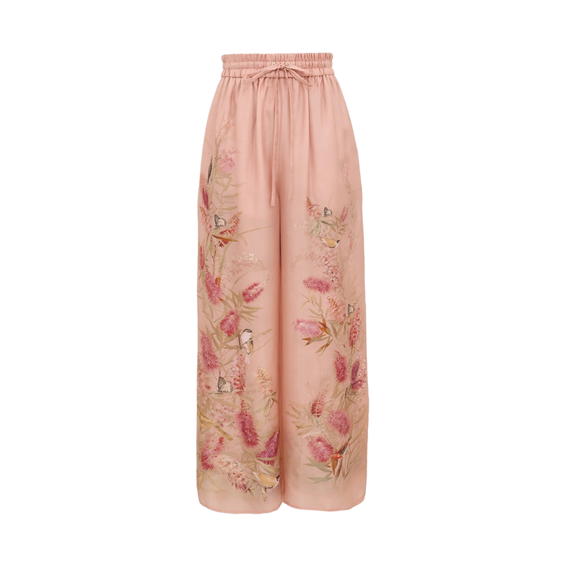 (W) 짐머만 리아논 릴렉스드 팬츠 핑크 보타니컬 플로럴((W) Zimmermann Rhiannon Relaxed Pants Pink Botanical Floral)