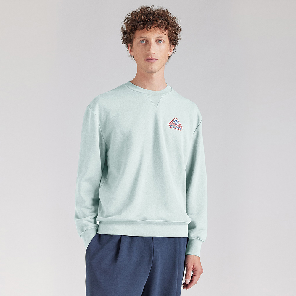 피레넥스 (24FW) 페이즈 스웨터 인 오가닉 코튼 - 페일 아쿠아(Pyrenex (24FW) PHASE Sweater in organic cotton - Pale Aqua) - 2