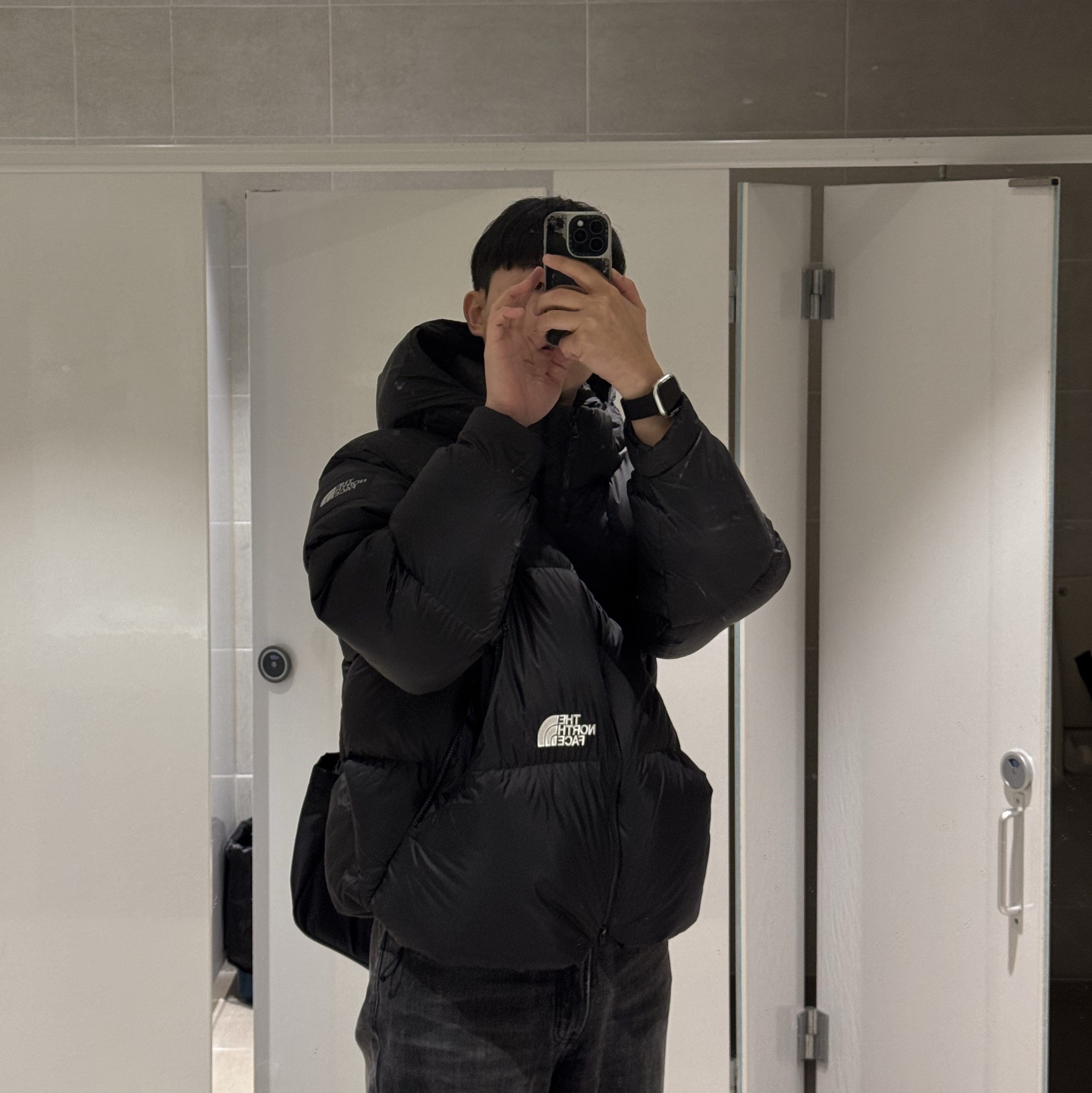 The North Face White Label Project Down Jacket RDS Black - 25FW 착용 스타일 - 2