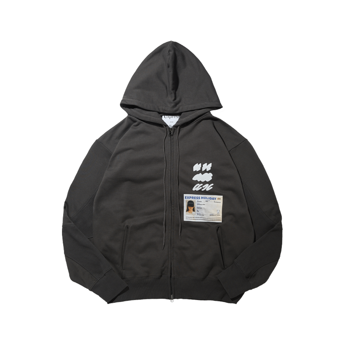 익스프레스 홀리데이 패스포트 후드집업 차콜(Express Holiday Passport Hoodie Zip-Up Charcoal)