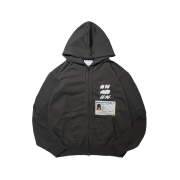 Express Holiday Passport Hoodie Zip-Up Charcoal
