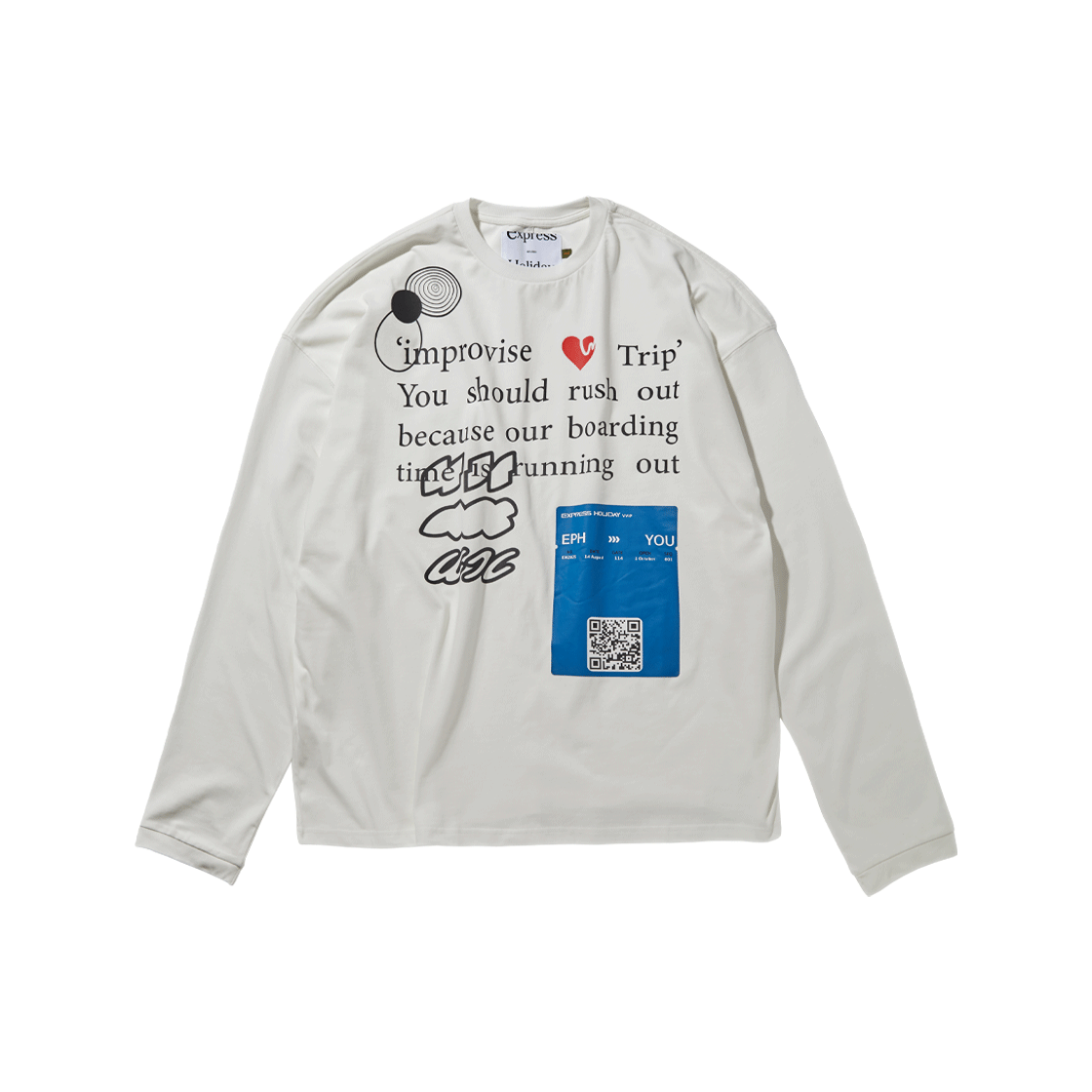 [트리플적립] 익스프레스 홀리데이 트래블 패스 롱슬리브 화이트([트리플적립] Express Holiday Travel Pass Longslevee White)