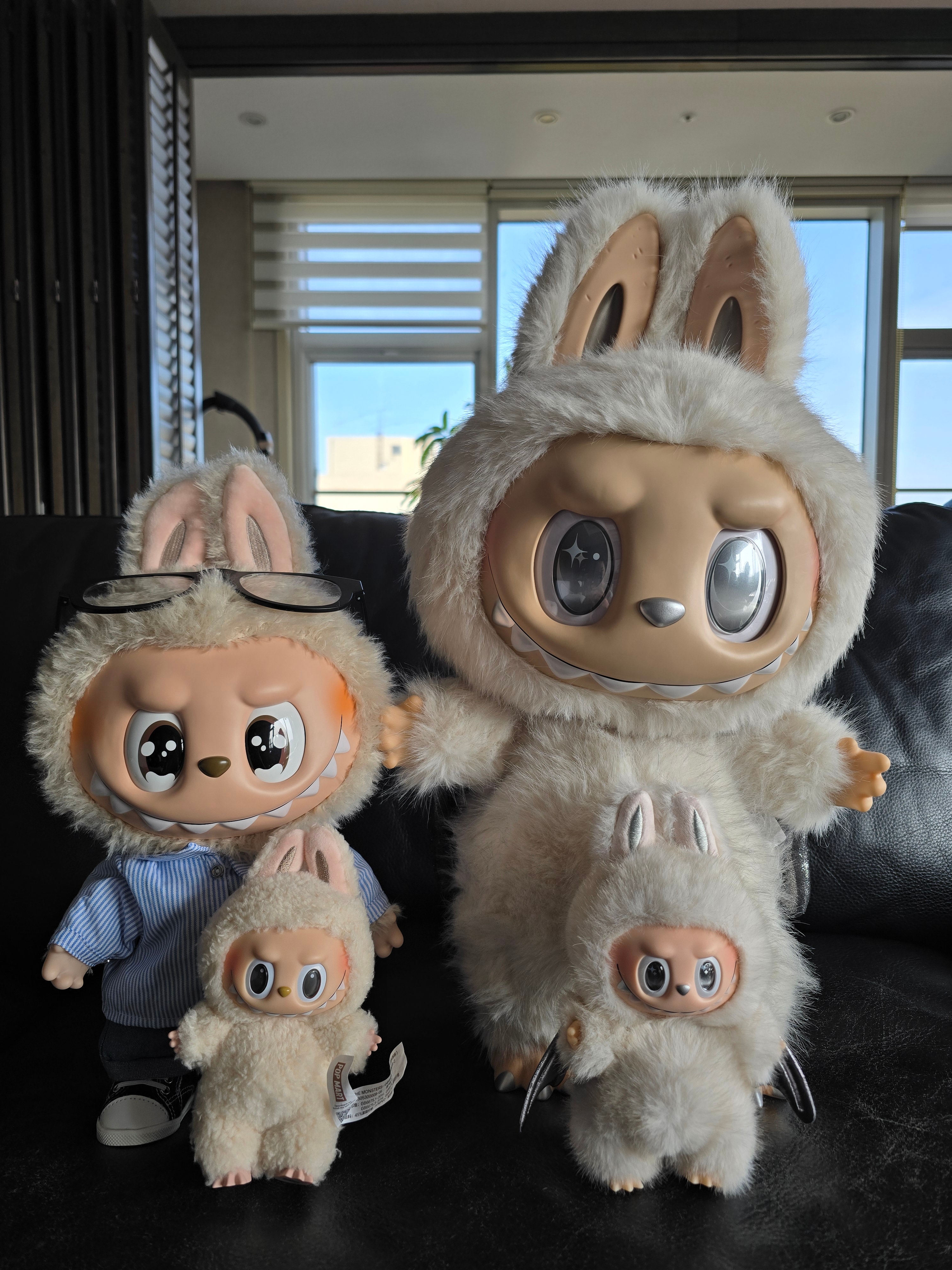 Pop Mart Labubu Flip with Me Doll, Pop Mart The Monsters Labubu Tasty Macarons Series Sealed Case (6 Blind Boxes) 착용 스타일