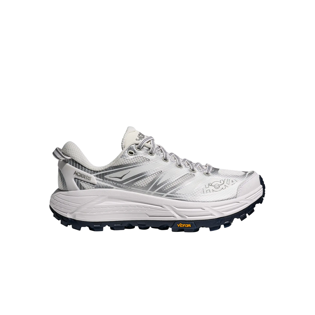 호카 마파테 스피드 2 화이트 실버 - 25FW(Hoka Mafate Speed 2 White Silver - 25FW)