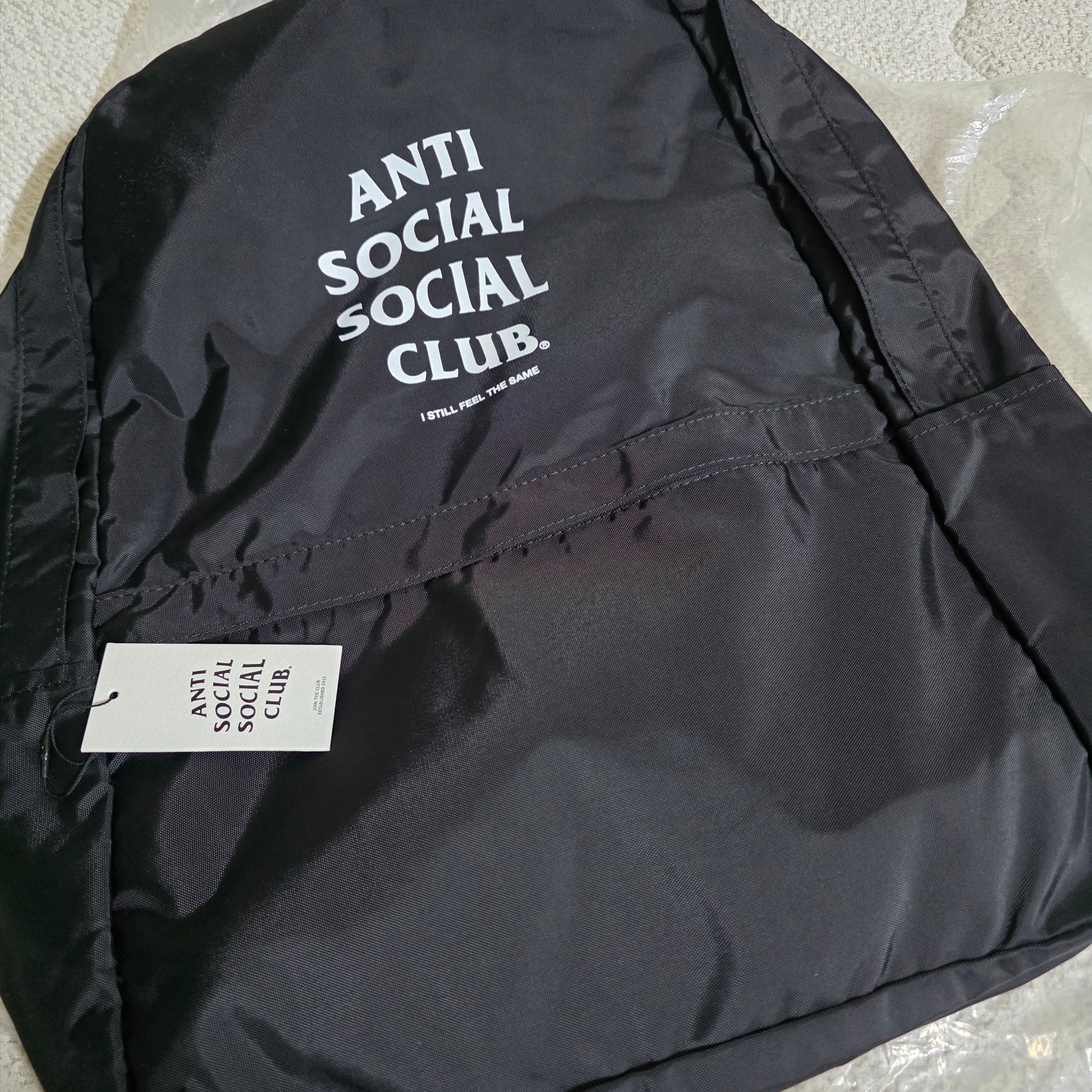 Anti Social Social Club OG Logo Backpack Black 착용 스타일