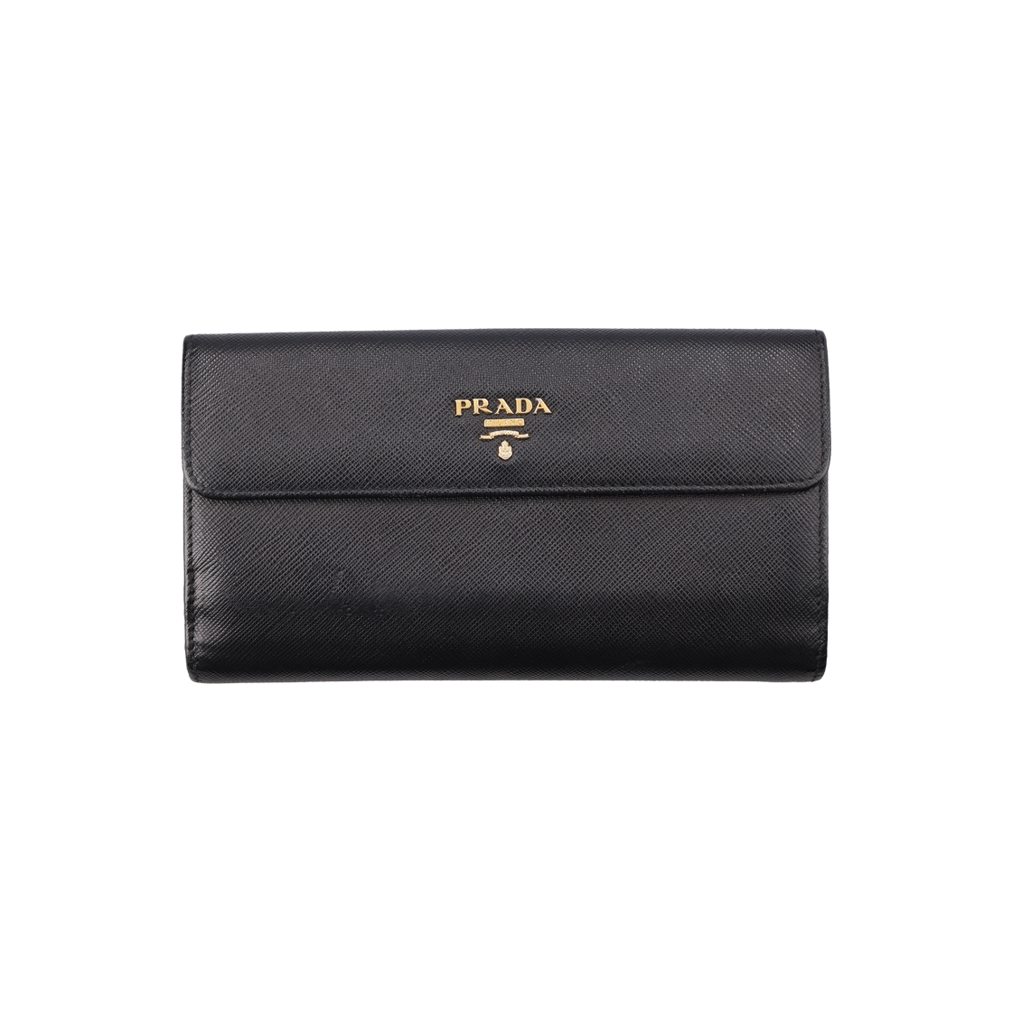 IT28SID9S7BT Prada Logo Long Wallet - Black