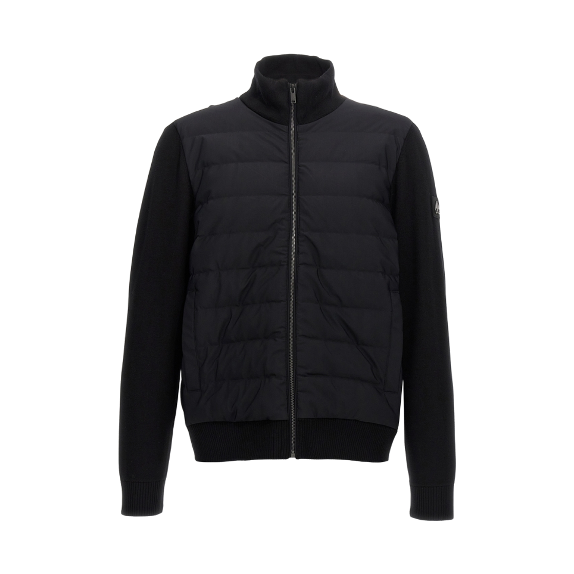 M34MK659292 Moose Knuckles Kamet Logo Patch Jacket Black