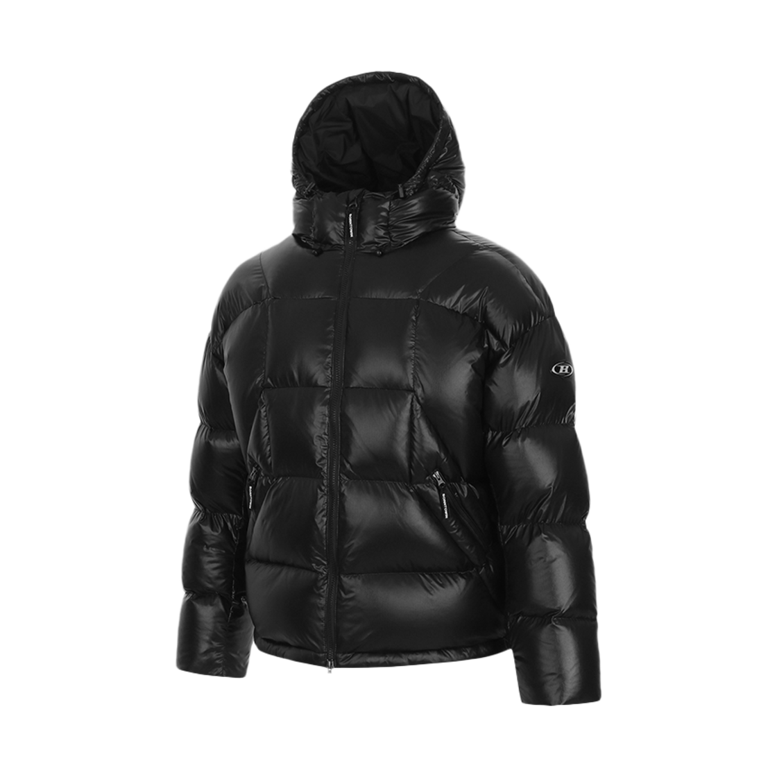 본투윈 실버 B 립스탑 푸퍼 다운 블랙