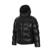 BORN TO WIN Silver B Ripstop Puffer Down Black
