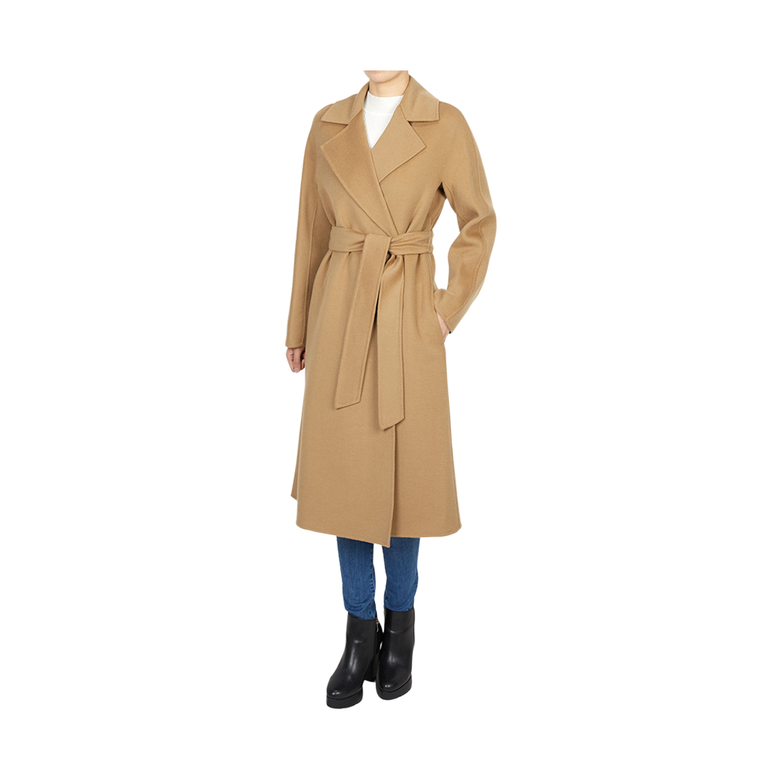[17% 쿠폰] (W) 막스마라 스튜디오 클레스 버진 울 코트 카멜([17% 쿠폰] (W) Max Mara Studio Cles Virgin Wool Coat Camel) - 4
