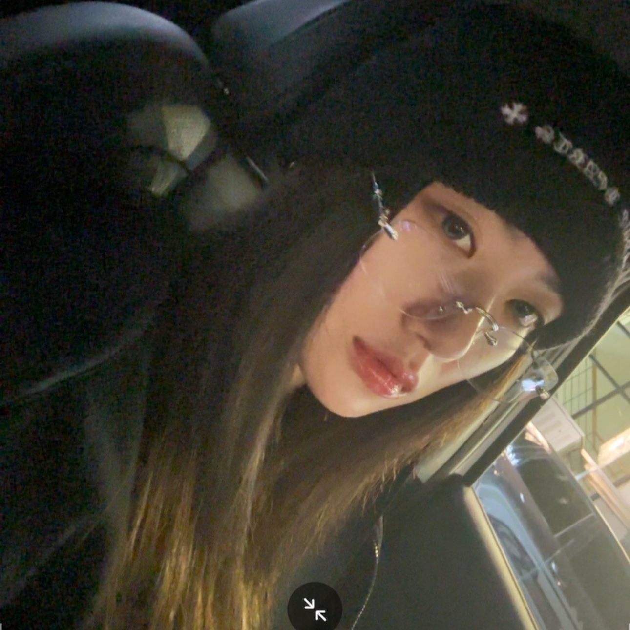 Chrome Hearts Wool Beanie Black White 착용 스타일