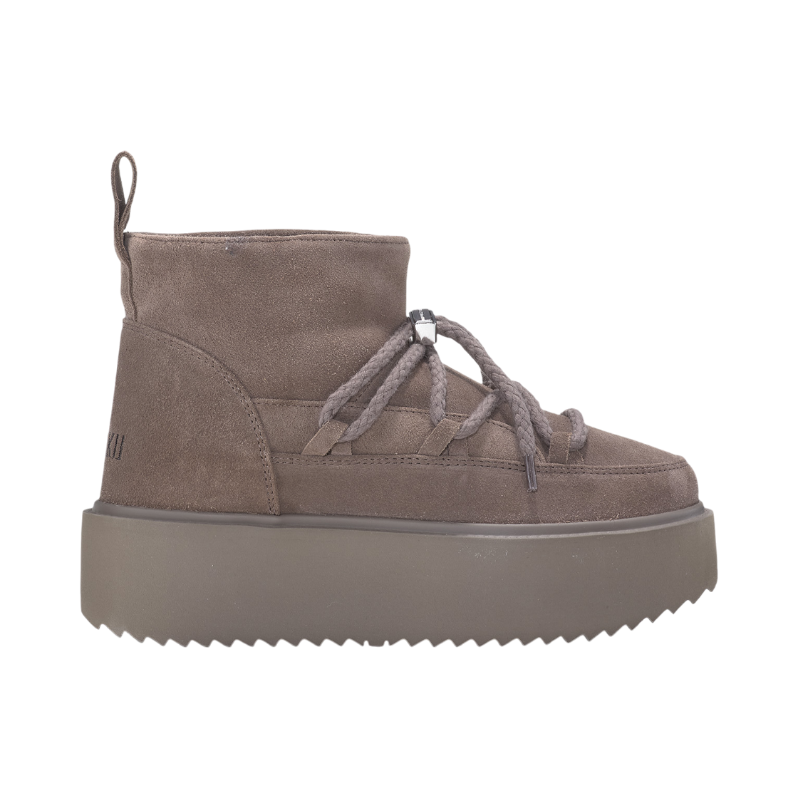 이누이키 여성 베이지 클래식 로우 플랫폼 방한 부츠(INUIKII Women Beige Classic Low Platform Winter Boots)