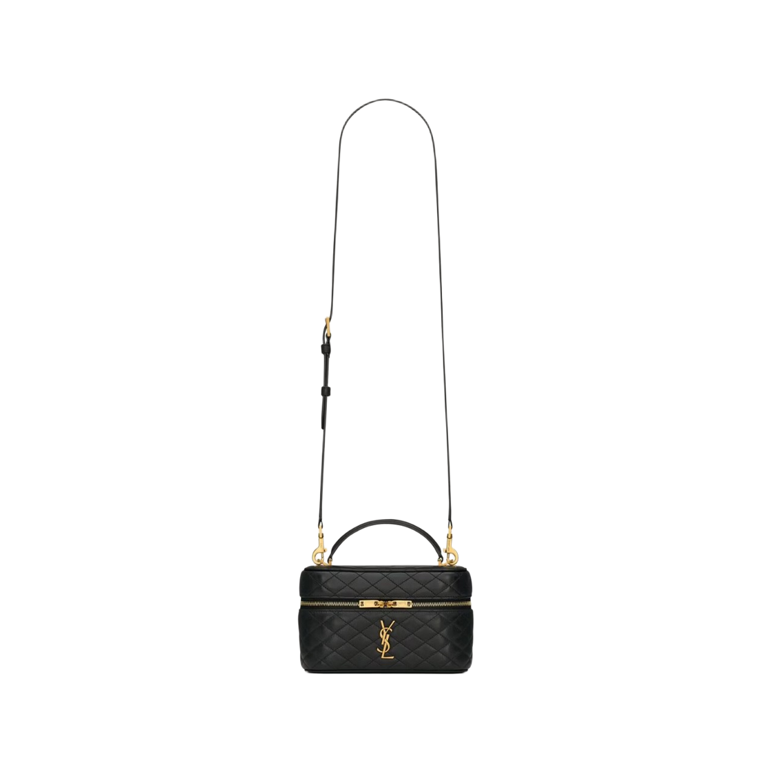 766731-1EL07-1000 Saint Laurent Gaby Vanity Bag in Lambskin Black
