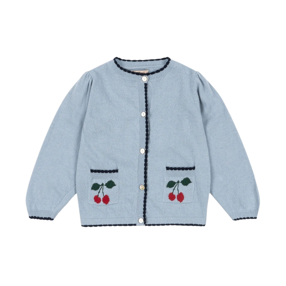 KS101389 BLUE FOG Konges Sløjd Alexa Knit Cardigan Blue Fog