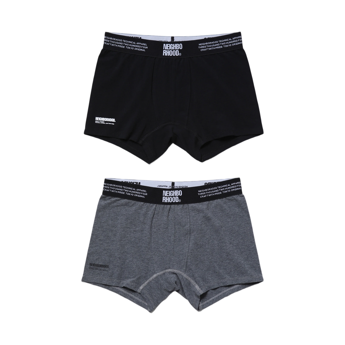 252QTNH-UWM03 Neighborhood Classic Underpants Black Gray (2 Pack)