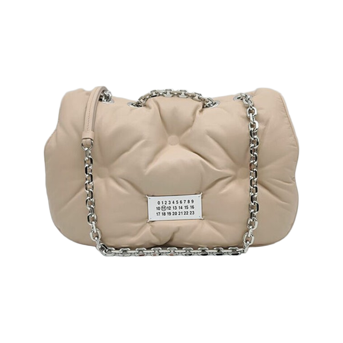 S56WG0169P4300T2086 Maison Margiela Glam Slam Flap Medium Bag Beige