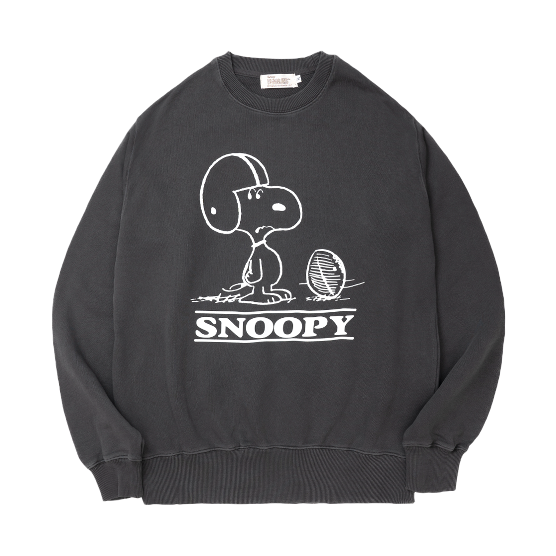 SMJS-022BK Houston Japan Peanuts Pigment Crew Neck Sweat ② Pigment Black SMJS-022