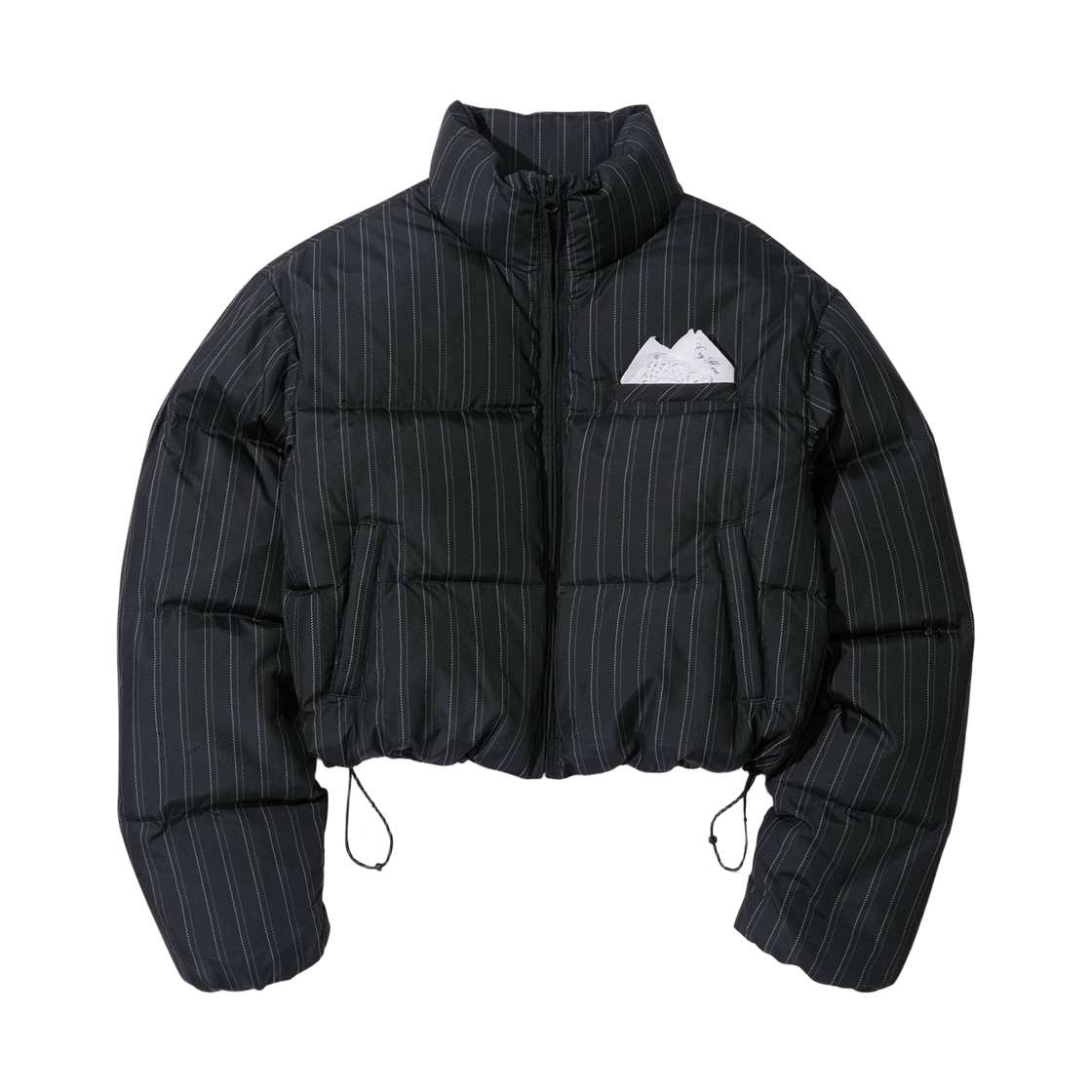 (W) 스컬프터 쏘 드뮤어 크롭 푸퍼 다운 페이디드 블랙((W) Sculptor So Demure Cropped Puffer Down Faded Black)