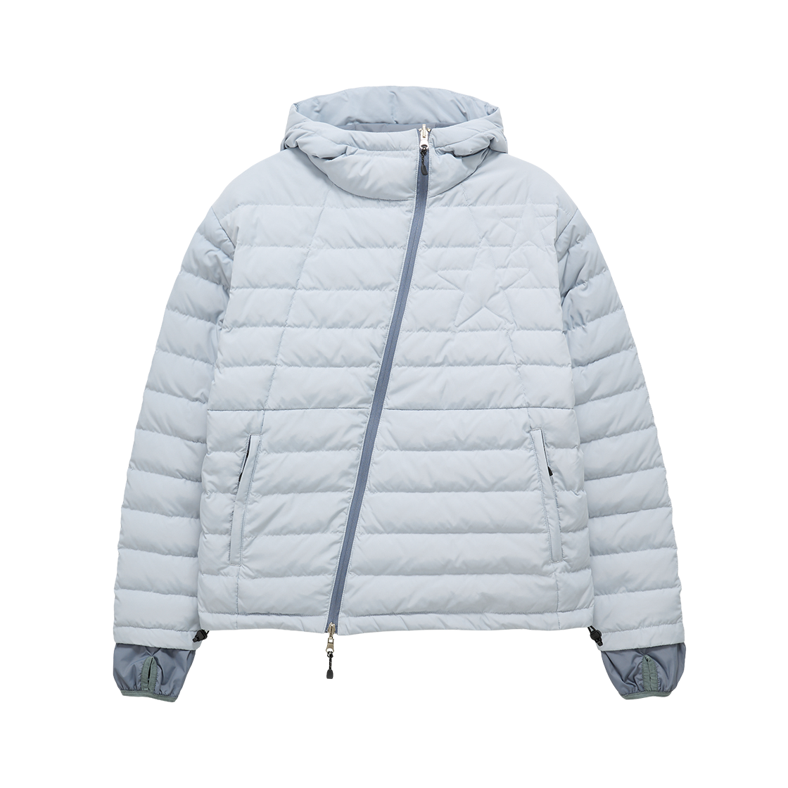 단델 스타 퀼팅 라이트 다운 재킷 스카이블루