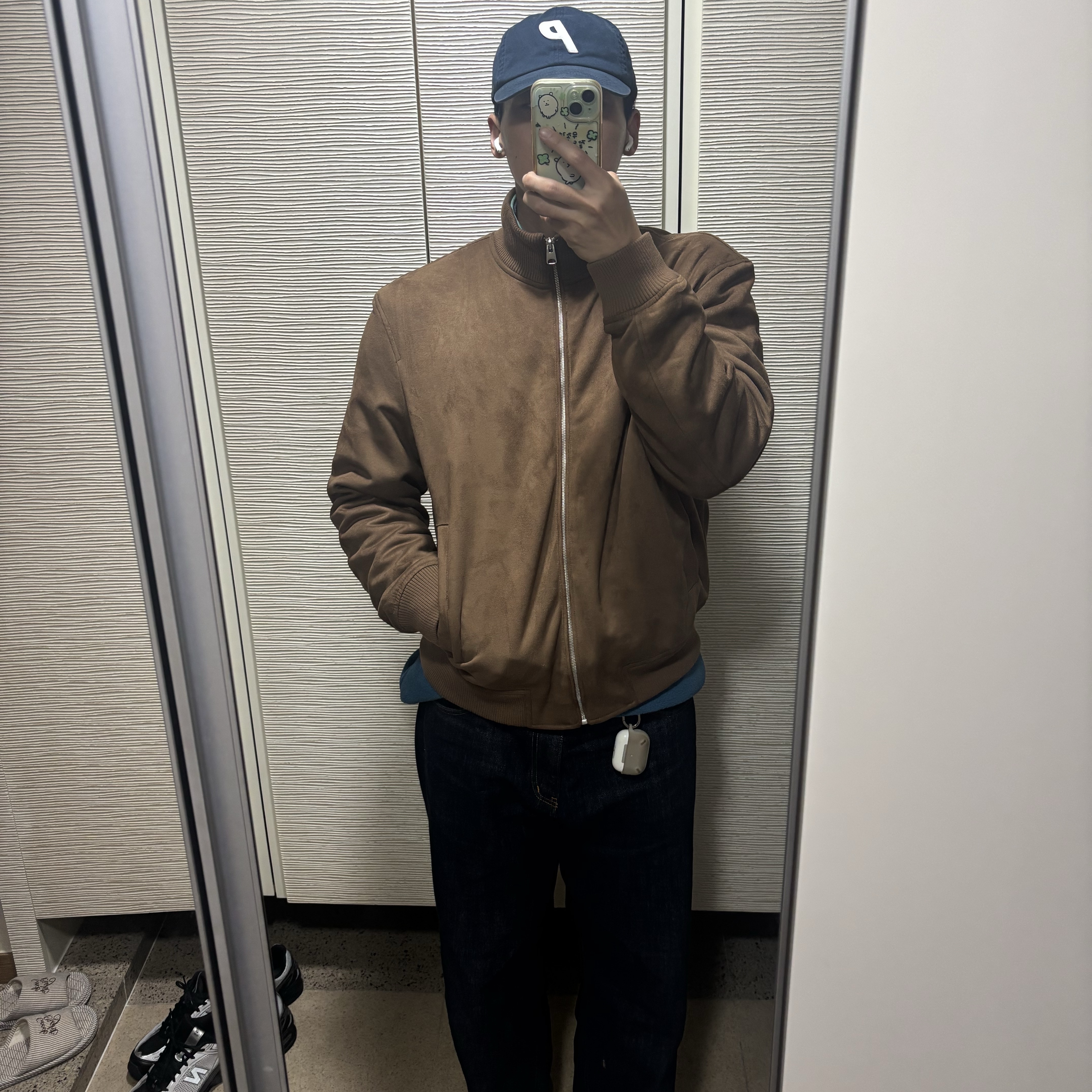 Palace Harris Tweed P 6-Panel Navy - 24FW 착용 스타일 - 1
