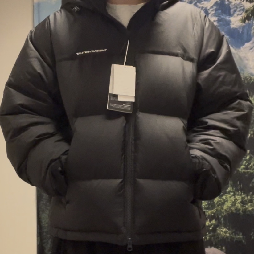 Thisisneverthat Multi Ripstop Down Puffer Jacket Black 착용 스타일 - 2