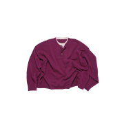 MJD CONTRAST NECK CASH CROP KNIT MAGENTA
