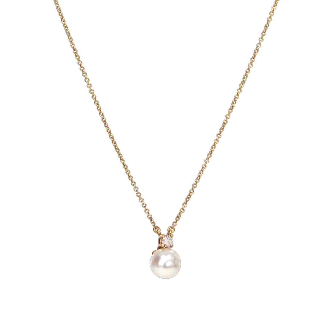 IT5KEL676G3T Tiffany & Co. 750 18K Pearl and Diamond Necklace C-B39876
