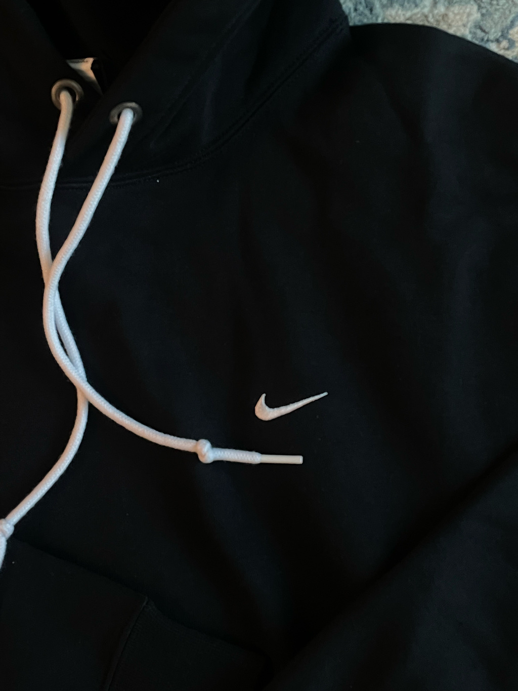 Nike Solo Swoosh Fleece Pullover Hoodie Black - Asia 착용 스타일 - 3