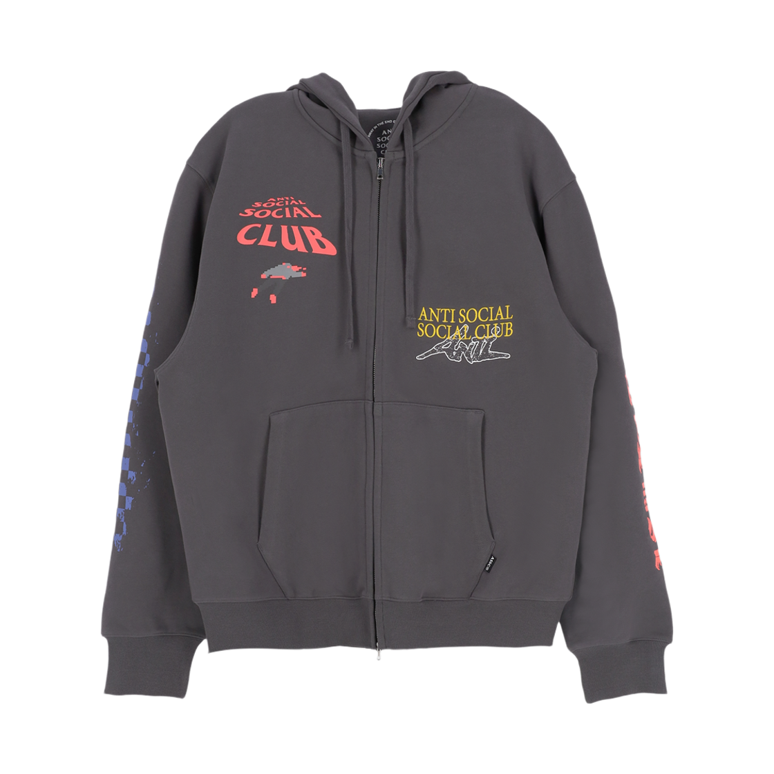 안티소셜소셜클럽 액시던트 후드 집업 차콜(Anti Social Social Club Accident Hood-Zip/CHARCOAL)