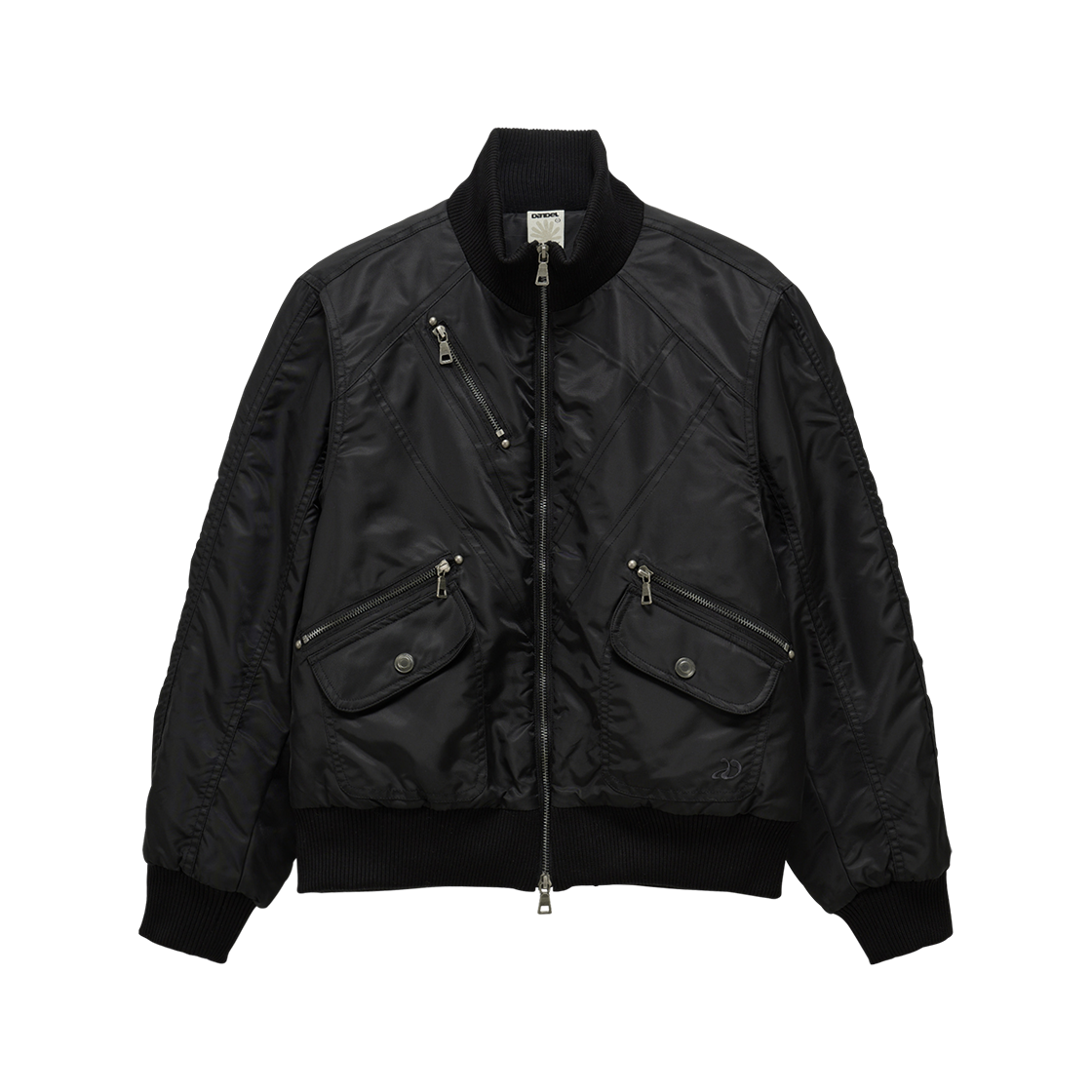단델 크롭 스터디드 MA-1 재킷 블랙(DANDEL Cropped Studded MA-1 Jacket Black)
