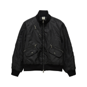 DANDEL Cropped Studded MA-1 Jacket Black