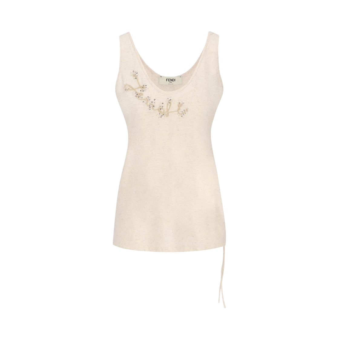FS9735ASMHF1SAZ (W) Fendi Linen Tank Top Beige
