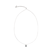 Riomeu Signature Stone Snake Chain Necklace Black
