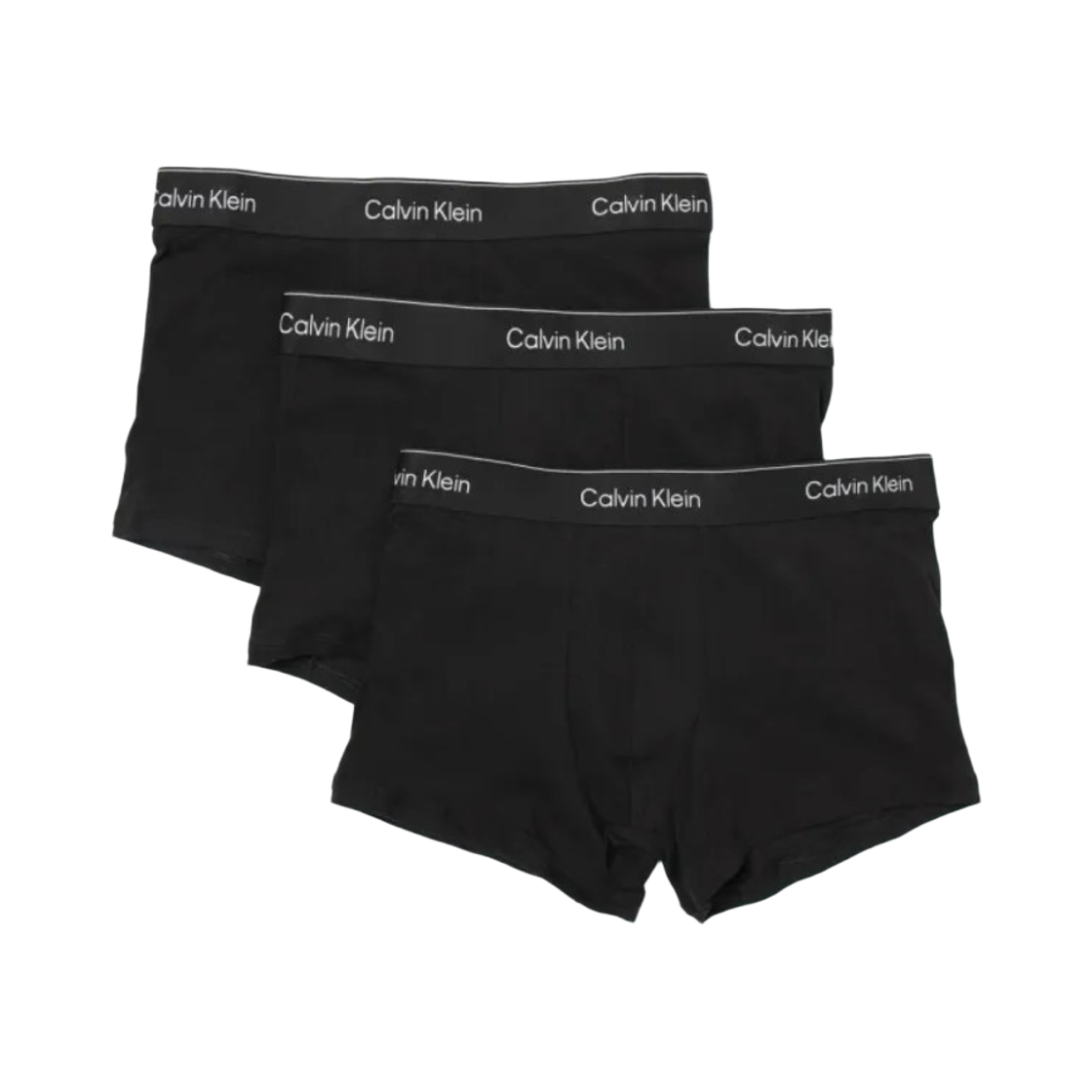 캘빈 클라인 아이콘 코튼 스트레치 3팩 트렁크 블랙(Calvin Klein Icon Cotton Stretch 3-Pack Trunks Black) - 1