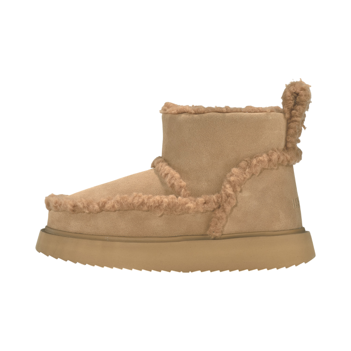 이누이키 여성 베이지 시어링 마이크로 부츠(INUIKII Women Beige Shearling Micro Boots) - 2