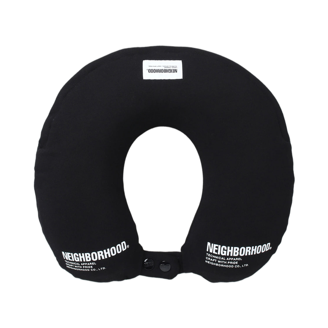 252MYNH-AC02 Neighborhood Logo Neck Pillow Black