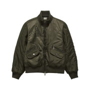 DANDEL Cropped Studded MA-1 Jacket Khaki
