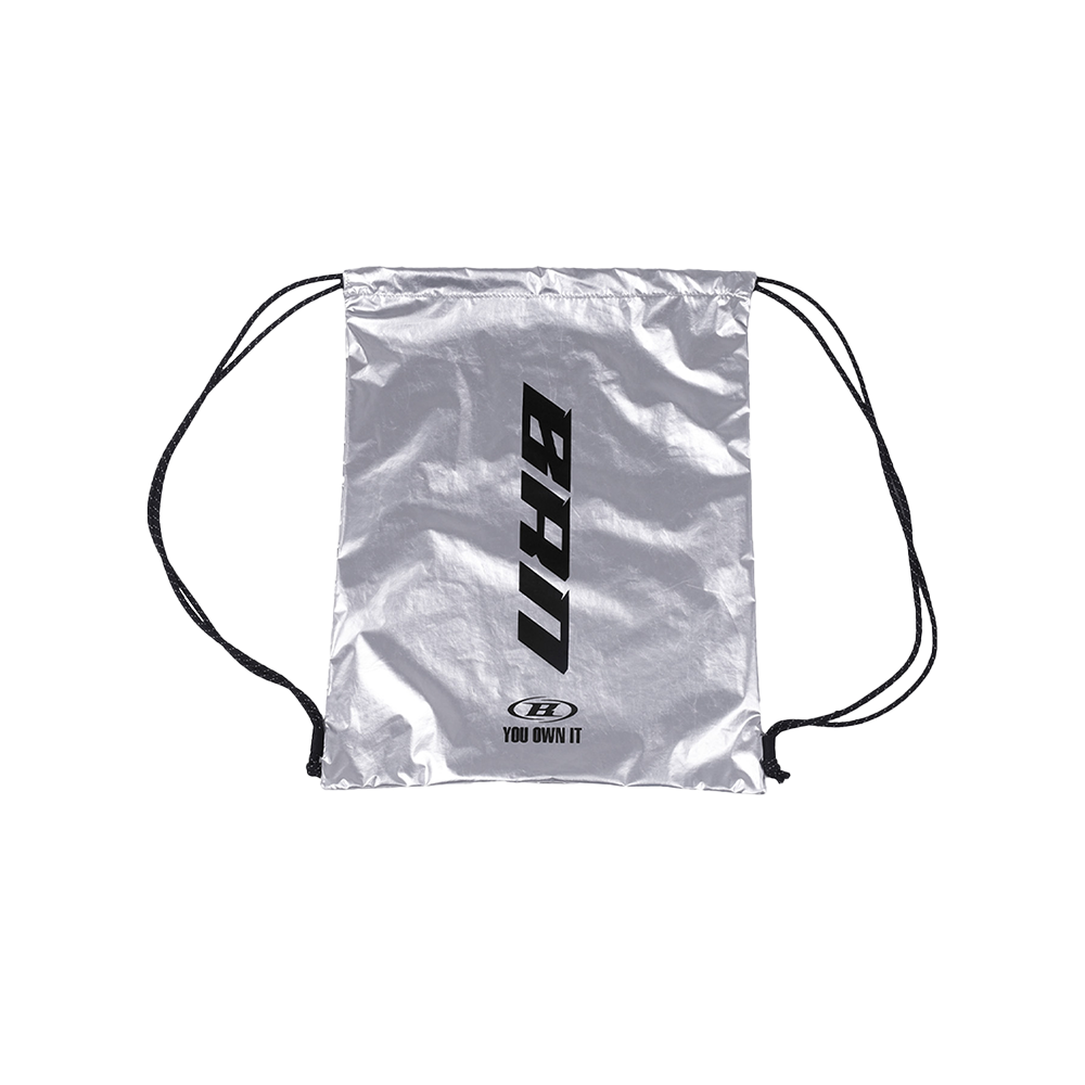 본투윈 글로시 드로스트링 짐 색 실버(BORN TO WIN Glossy Drawstring Gym Sack Silver)